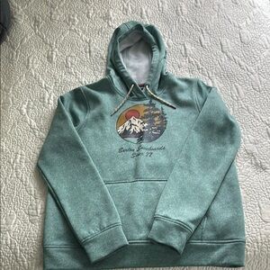 Burton Green Hoodie with Mountain Graphic
